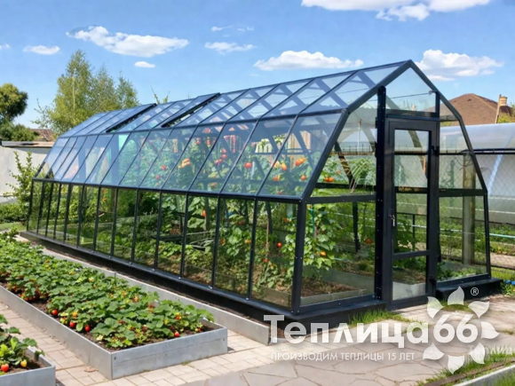 Теплица Рада Исеть под стекло, ширина 3,0 м. (калькулятор)